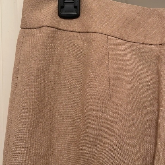 Alex Marie women’s Linen  blend Tan trouser size 12 long beltless fully lined - Picture 9 of 10